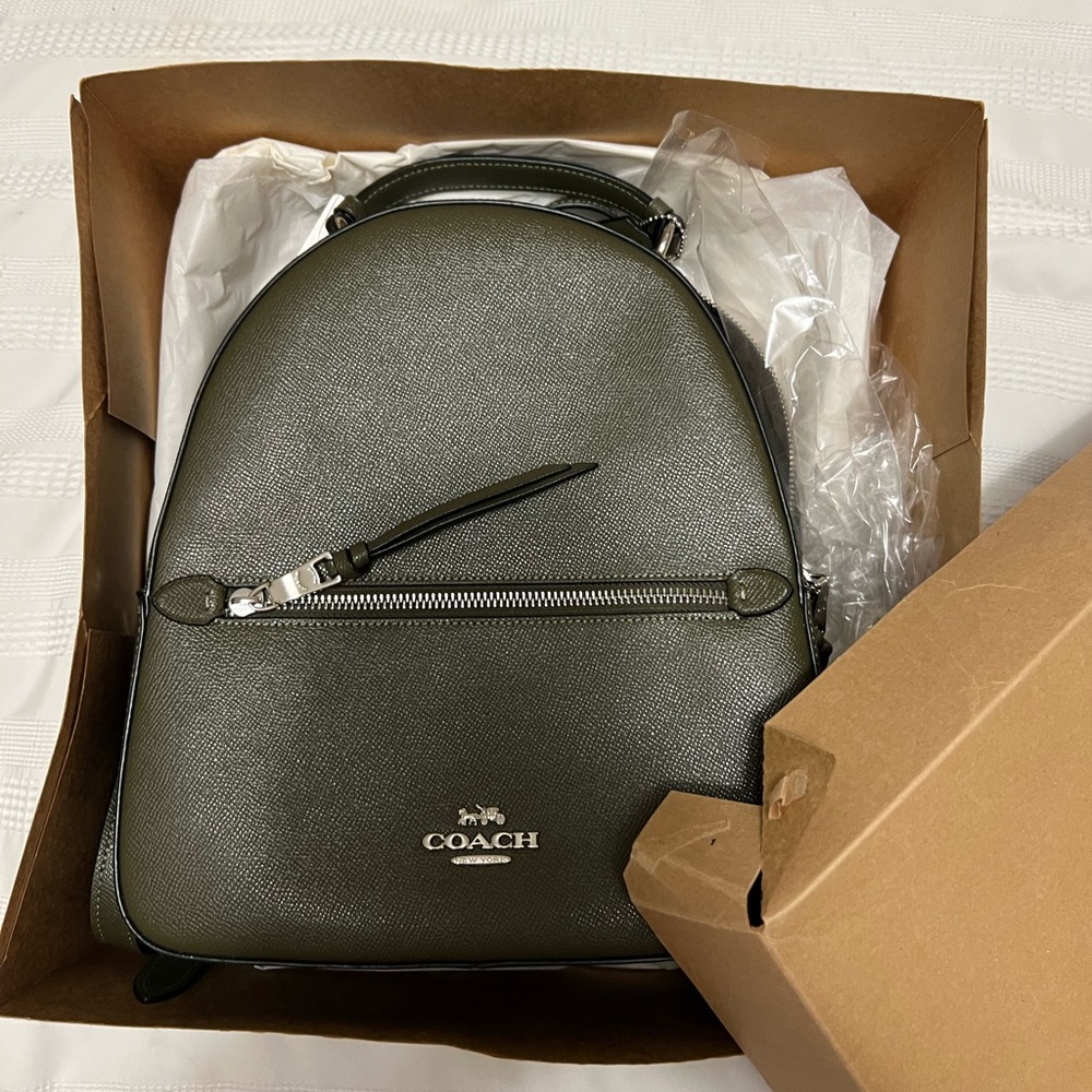 Coach olive green backpack New never used